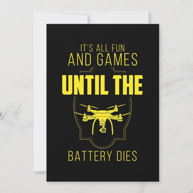 Convite Drone Voador É Meu Jogo (Frente)