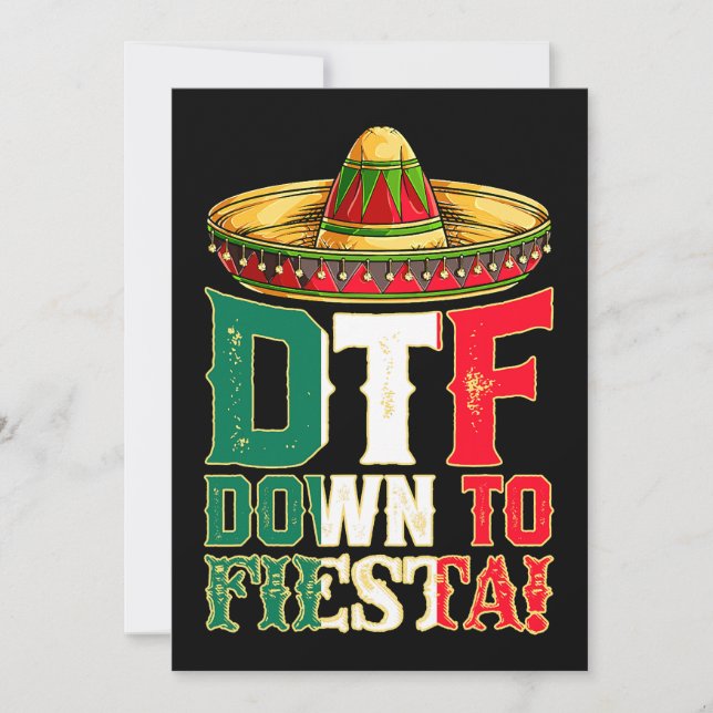 Convite DTF Para Fiesta México Cinco de Mayo Men Mexica (Frente)
