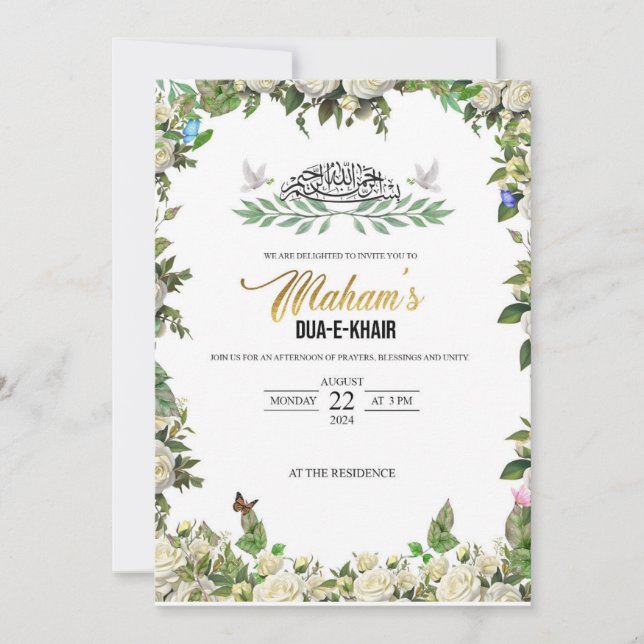 Convite Dua e Khair (Frente)