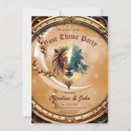 Convite Dualidade de Força, Leão e Mulher.