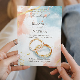 Convite Duas alianças de ouro que sofisticei