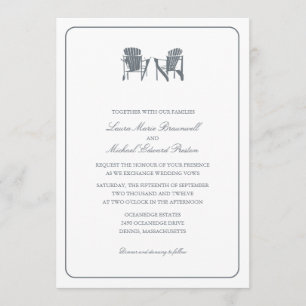Convite Duas cadeiras de Adirondack que Wedding
