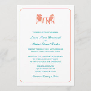 Convite Duas cadeiras de Adirondack que Wedding