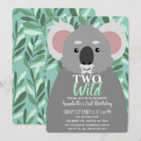 Duas Crianças Cute Selvagens Koala No Segundo Aniv