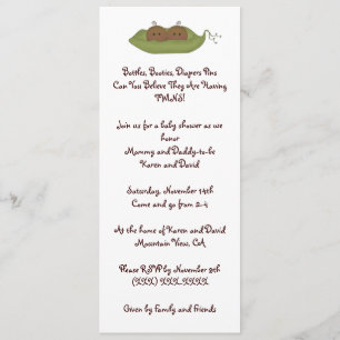 Convite Duas ervilhas em Pod