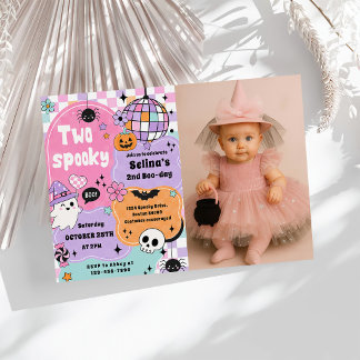 Convite DUAS festas de aniversário de Halloween azuis assu