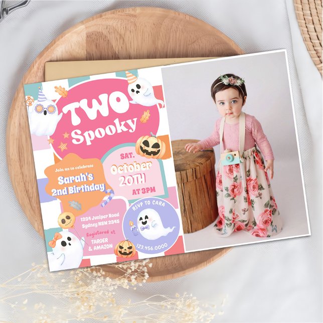 Convite Duas Festas de segundo aniversário de Feliz Hallow (Criador carregado)