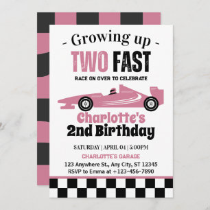 Convite Duas Festas de segundo aniversário Rápido