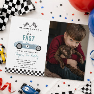 Convite Duas Festas de segundo aniversário Rápido de Carro