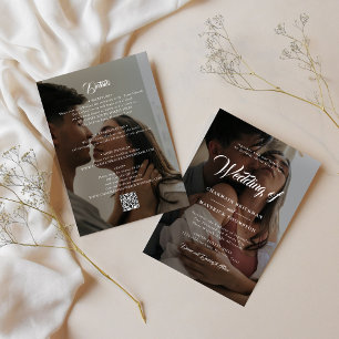 Convite Duas Fotos Pretas e Brancas com Casamento de CÓDIG