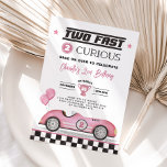 Convite Duas Garota Rosa Curiosa, Carro vintage, Aniversár<br><div class="desc">Aperte-se para um bom momento e deixe o entusiasmo se desenrolar com nosso convite para segundos aniversários "Dois Rápidos Curiosos". Celebre o dia especial do seu velocista em estilo,  criando memórias que vão aproximar-se dos corações de todos os que comparecerem. Prepare-se para correr para uma festa de aniversário inesquecível!</div>
