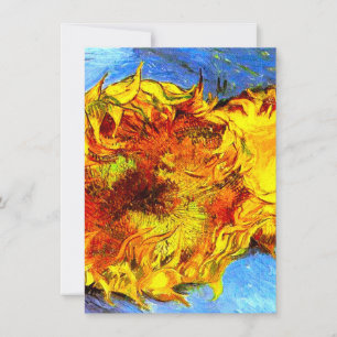 Convite Duas Margaridas Cortadas Van Gogh