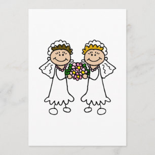 Convite Duas noivas com flores