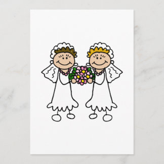 Convite Duas noivas com flores