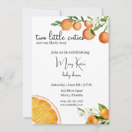 Convite Duas pequenas cuecas a caminho chá de fraldas