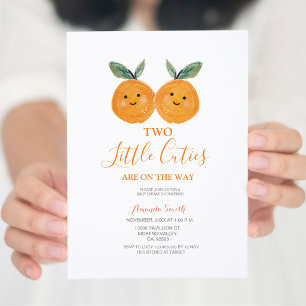 Convite Duas pequenas lindas estão a caminho do Citrus Ora
