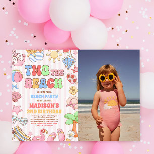Convite Duas pra Praia Verão Aniversário de 2 anos Foto da