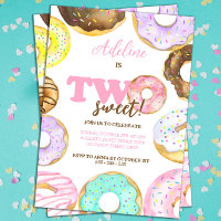 Duas Rosquinhas doces segundo aniversário Girl Wat