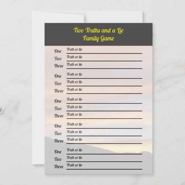 Convite Duas Verdades e um Jogo da Mentira | Sindicato fam (Frente)