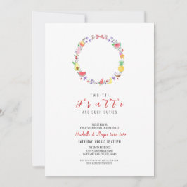 Convite Duas vezes Fruitti Twin Aniversário, segundo anive