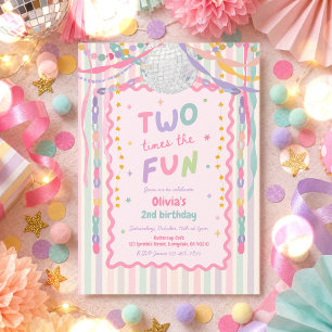 Convite Duas Vezes o Fun Menina Caprichosa Aniversário de