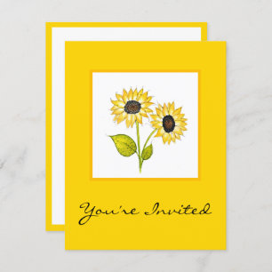 Convite "Dueto de girassol"