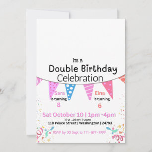 Convite Dupla Celebração de Aniversário