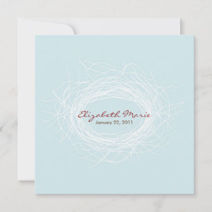 Convite Duplo de Ninho Branco