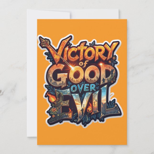 Convite Dussehra 2025 Símbolo do Triumph - Sticker Cutout (Frente)