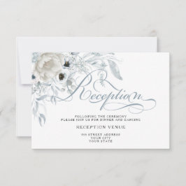 Convite Dusty Blue Anemone Peony Floral