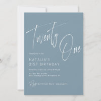 Dusty Blue | aniversário de 21 anos de Script Míni