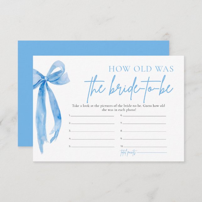 Convite Dusty Blue Arco Quão Velha Era A Noiva Para Ser Jo (Frente/Verso)