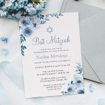 Convite Dusty Blue Bohemian Bat Mitzvah<br><div class="desc">Concurso de Bat Mitzvah Floral Bohemian Azul Dusty. Para mais personalização,  clique no link "personalizar mais" e use nossa ferramenta design para modificar esse modelo. Se precisar de ajuda ou itens correspondentes,  entre em contato comigo.</div>