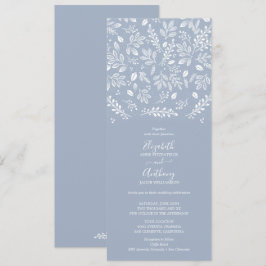 Convite Dusty Blue Botanicals Casamento