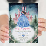 Convite Dusty Blue Dress Floresta Verde 15 Anos Mis Quince<br><div class="desc">Dusty Blue Dress Floresta Verde 15 Anos Mis Quince Aniversário Convite Rosa Castelo Verde Floresta Marinho Céu Quinceañera 15 Anos,  16º Aniversário</div>