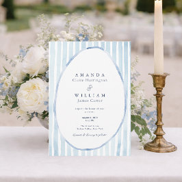 Convite Dusty Blue Estate Wedding Invitation