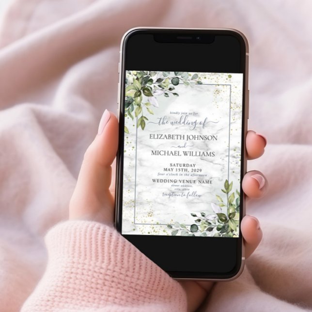 Convite Dusty Blue Eucalyptus - Foto bem-sucedida (Criador carregado)