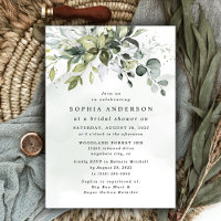 Dusty Blue Eucalyptus Greenery Boho Bridal Shower