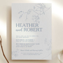 Dusty Blue Floral Boho Wedding
