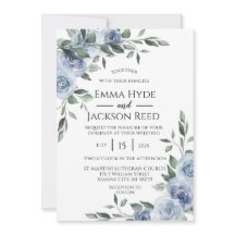 Dusty Blue Floral Wedding
