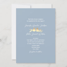 Dusty Blue Gold Lovebirds Wedding