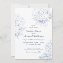 Dusty Blue Hydrangea Floral Weding