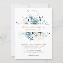Dusty Blue Marinho White Ivory Dourado Casamento F