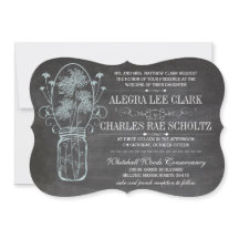 Dusty Blue Mason Jar Chalkboard Casamento