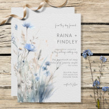Dusty Blue Meadow Wildflower Modern