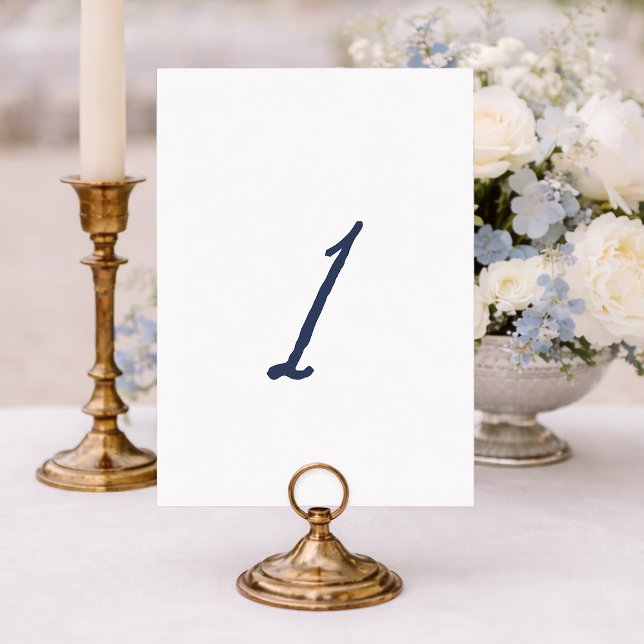 Convite Dusty Blue Table 1 – French Stripe Wedding (Criador carregado)