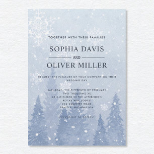 Convite Dusty Blue Winter Wonderland
