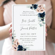 Dusty Blush Poppy Marinho Floral Casamento Verde