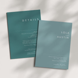 Convite Dusty Boho | Blue and Green Wedding Invitation