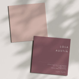 Convite Dusty Boho | Púrpura e Rosa quadrados